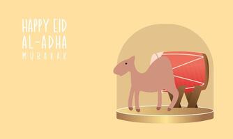 santo eid Alabama adha Mubarak linda bandera dibujos animados garabatear vector