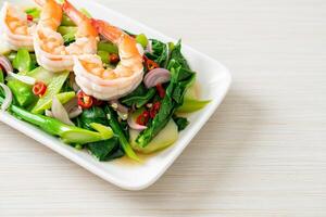 Spicy Chinese Kale Salad with Shrimp photo