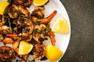 jerk shrimps or grilled shrimps in Jamaica style photo