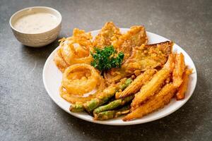 fried mixed vegetable or tempura photo