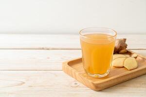 fresh and hot ginger juice glass photo