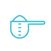 Dose measuring spoon icon. Isolated on white background. From blue icon set. vector