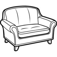 line illustration of furniture product, sofa vector