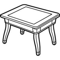 line illustration of furniture product, table vector