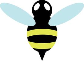 ilustración de un plano de colores abeja vector