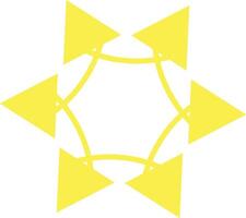 minimalista amarillo decorativo gráfico elemento vector