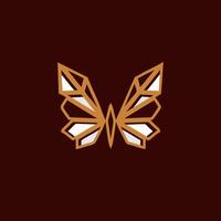 moderno minimalista mariposa logo diseño vector