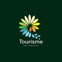 tourism or travel abstract logo design vector