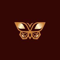 moderno minimalista mariposa logo diseño vector