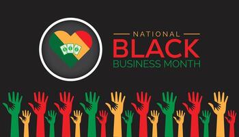 National Black Business Month is observed every year on August.banner design template illustration background design. vector