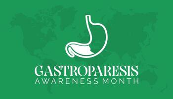 Gastroparesis Awareness Month is observed every year on August.banner design template illustration background design. vector