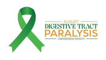 Digestive Tract Paralysis Awareness Month is observed every year on August.banner design template illustration background design. vector