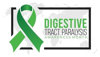 Digestive Tract Paralysis Awareness Month is observed every year on August.banner design template illustration background design. vector