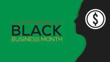 National Black Business Month is observed every year on August.banner design template illustration background design. vector