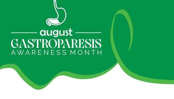 Gastroparesis Awareness Month is observed every year on August.banner design template illustration background design. vector