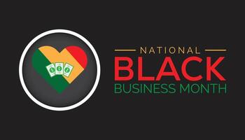 National Black Business Month is observed every year on August.banner design template illustration background design. vector