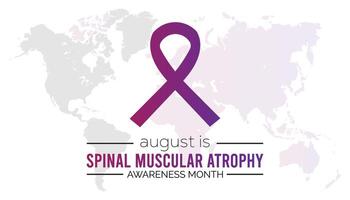 Spinal Muscular Atrophy Awareness Month is observed every year on August.banner design template illustration background design. vector