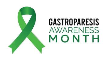 Gastroparesis Awareness Month is observed every year on August.banner design template illustration background design. vector