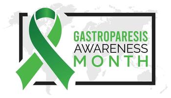 Gastroparesis Awareness Month is observed every year on August.banner design template illustration background design. vector