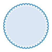 Subtle and Sophisticated Circular Blank Light Blue Sticker Label Design Element vector