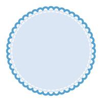 Subtle and Sophisticated Circular Blank Light Blue Sticker Label Design Element vector