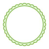 sencillo verde circular blanco antecedentes con Vieira marco frontera ornamento vector