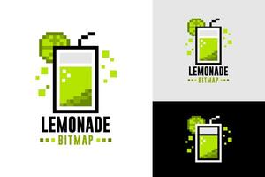 mapa de bits limonada logo diseño vector