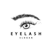 Eyelash Logo, Simple Design for Women's Care Beauty Business Brand Illustration Template vector