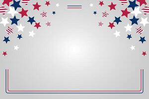 americano independencia día fondo, con estrella decoración. modelo diseño para bandera, saludo tarjeta, presentación, folleto, web, social medios de comunicación. vector