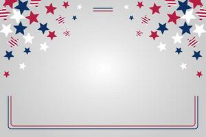 american independence day background, with star decoration. template design for banner, greeting card, presentation, brochure, web, social media. vector