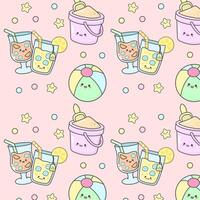 Cute Pattern Beach Summer Party Vibes Watermelon background design vector