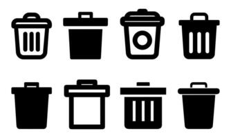 Waste container icon black color illustration vector
