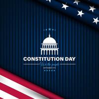 Happy Constitution and citizenship day United States Of America background illustration vector