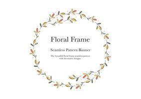 ornamental decorative flower frame on white background ep21 vector