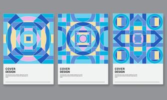 Contemporary graphic design of poster templates.Made with abstract geometric shapes, vector