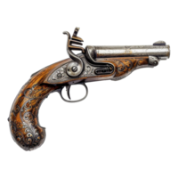 Flintlock pistol isolated on transparent background png