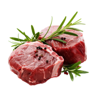 Raw beef meat isolated on transparent background png