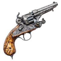 Flintlock pistol isolated on transparent background png