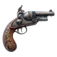 Flintlock pistol isolated on transparent background png