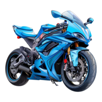 Blue Motorbike on transparent background png