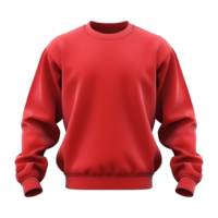 Red sweatshirt isolated on transparent background png