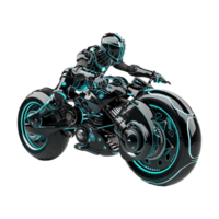 Futuristic motorbike isolated on transparent background png
