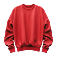 Red sweatshirt isolated on transparent background png