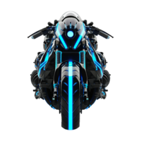 Futuristic motorbike isolated on transparent background png