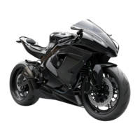 Black Motorbike on transparent background png