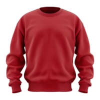 Red sweatshirt isolated on transparent background png