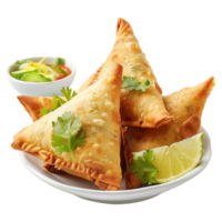 Tasty samosa isolated on transparent background png