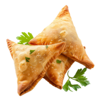 sabroso samosa aislado en transparente antecedentes png