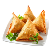 savoureux samosa isolé sur transparent Contexte png