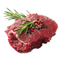 Raw beef meat isolated on transparent background png